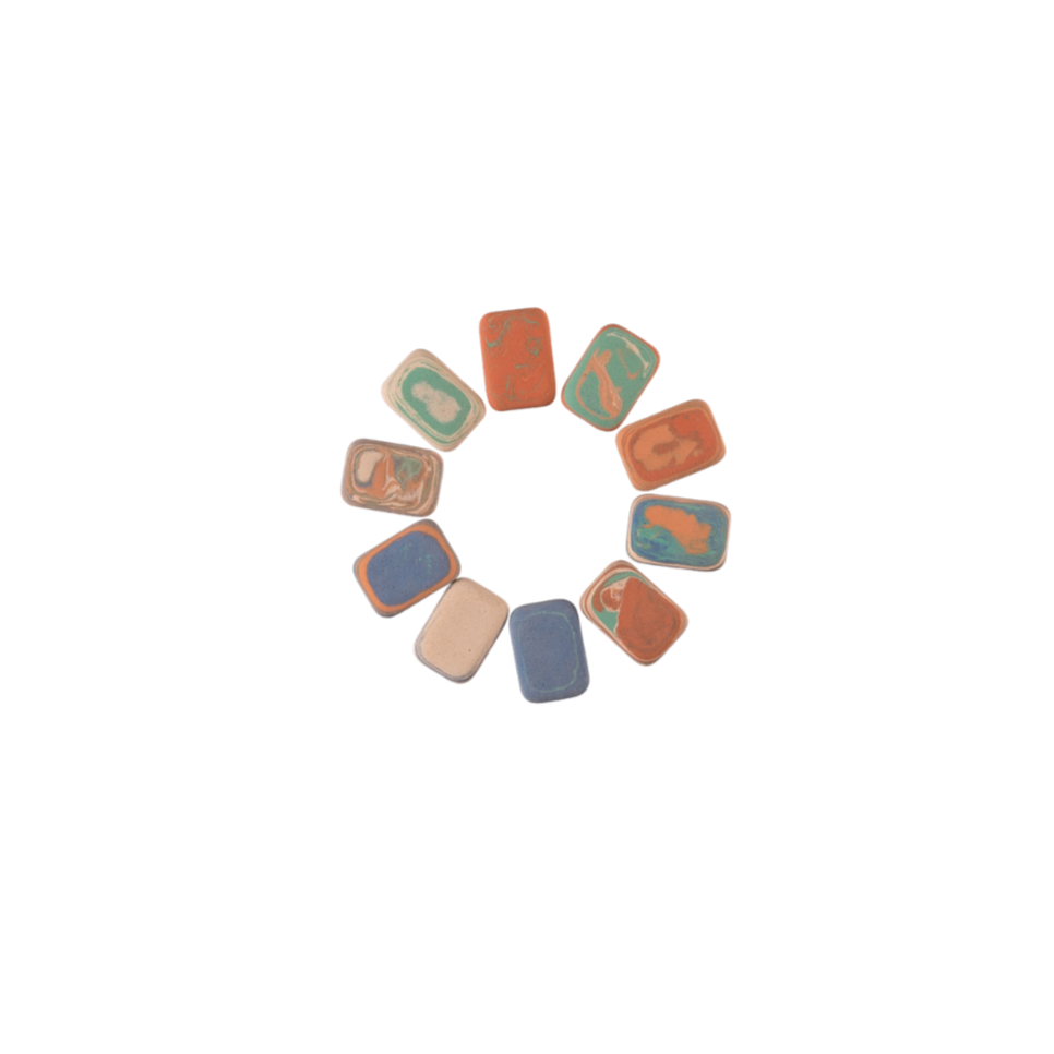 Marbled Erasers Set