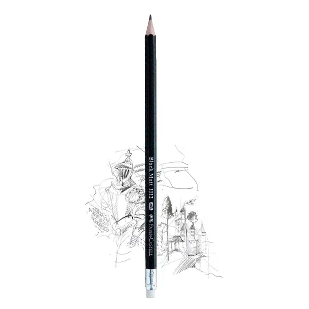 Faber Castell Black Lead Eraser Tip Pencils