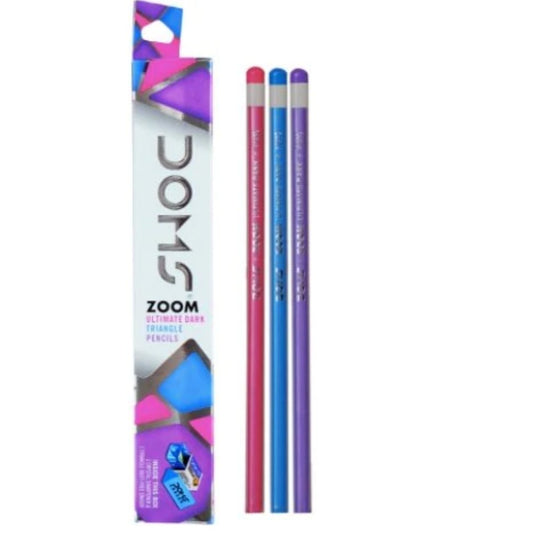 DOMS Zoom Triangle Pencils- Pack of 10